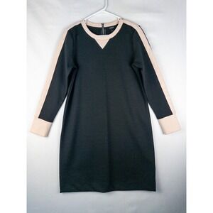 J Crew Sheath Dress Womens‎ 6 Black Striped Zip Office Career Wool Blend